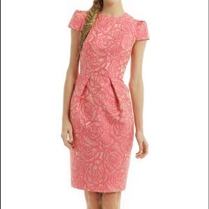 Carmen Marc Valvo Rosette Envelope Dress - Sz 8